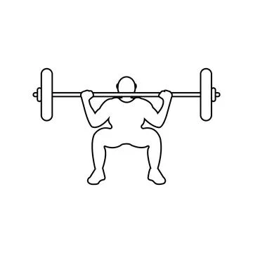 Weight lifter icon Stock Illustration