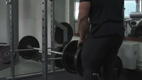 Weight lifter training at gym Stock Footage 70163027