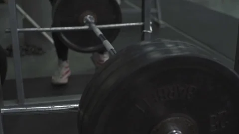 Weight lifter training at gym Stock Footage 70163066