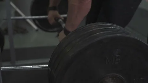 Weight lifter training at gym Stock Footage 70163497