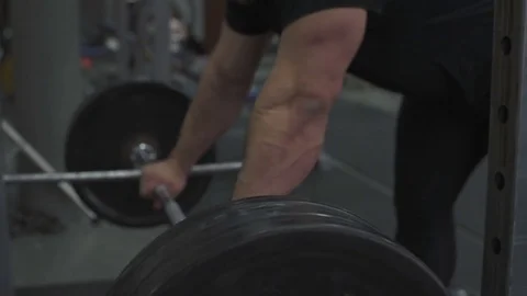 Weight lifter training at gym Stock Footage 70163798