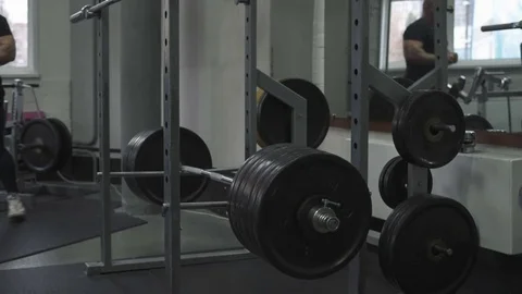 Weight lifter training at gym Stock Footage 70163952