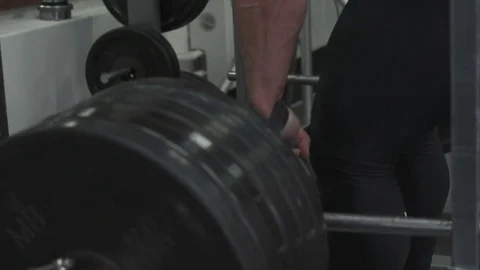 Weight lifter training at gym Stock Footage 70165448