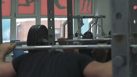 Weight lifter training at gym Stock Footage 70165934