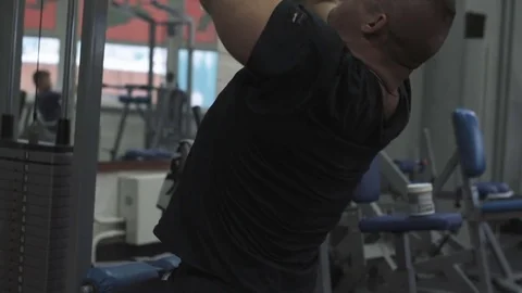 Weight lifter training at gym Stock Footage 70166218