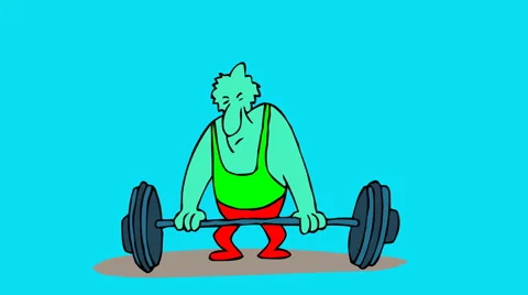 WEIGHT LIFTER,Man try to lifting weight.  Stock-Footage 1079433