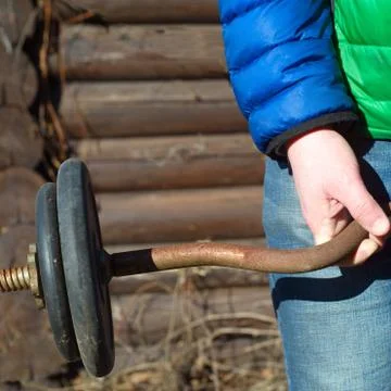 Weight lifting in a backyard Photos