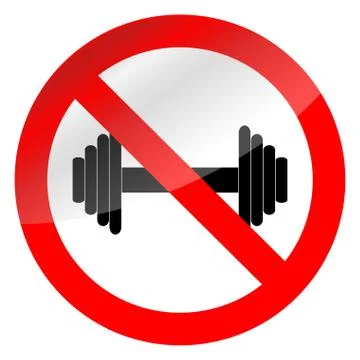 Weight lifting ban Stock Illustration