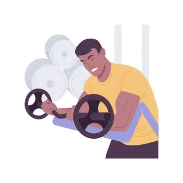 Weight lifting isolated cartoon vector illustrations. Stockillustratie