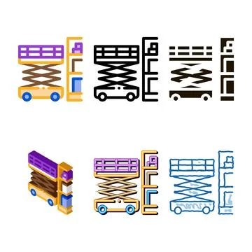Weight lifting machine diversity icon vector outline Illustrazione stock