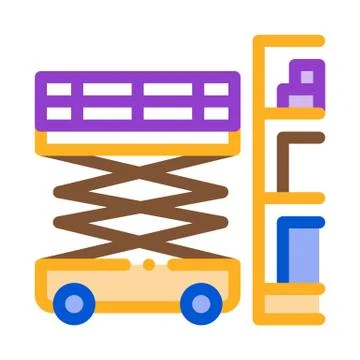 Weight lifting machine icon vector outline illustration Ilustración de archivo