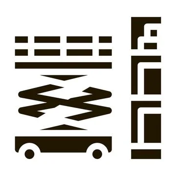 Weight lifting machine icon Vector Glyph Illustration Illustrazione stock