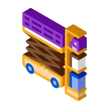 Weight lifting machine isometric icon vector illustration Illustrazione stock