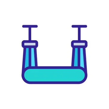 Weight lifting stand icon vector outline illustration Stock Illustration