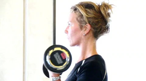 Weight lifting workout at gym Stock Footage 620615