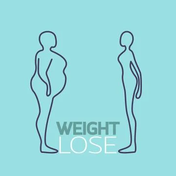 Weight lose logo vector icon illustration Stock Illustration