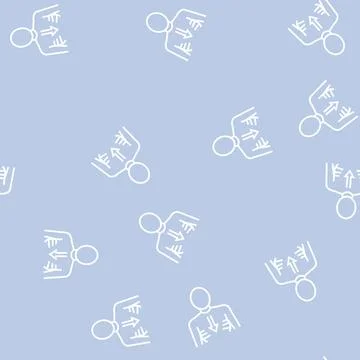 Weight losing line seamless pattern Illustrazione stock