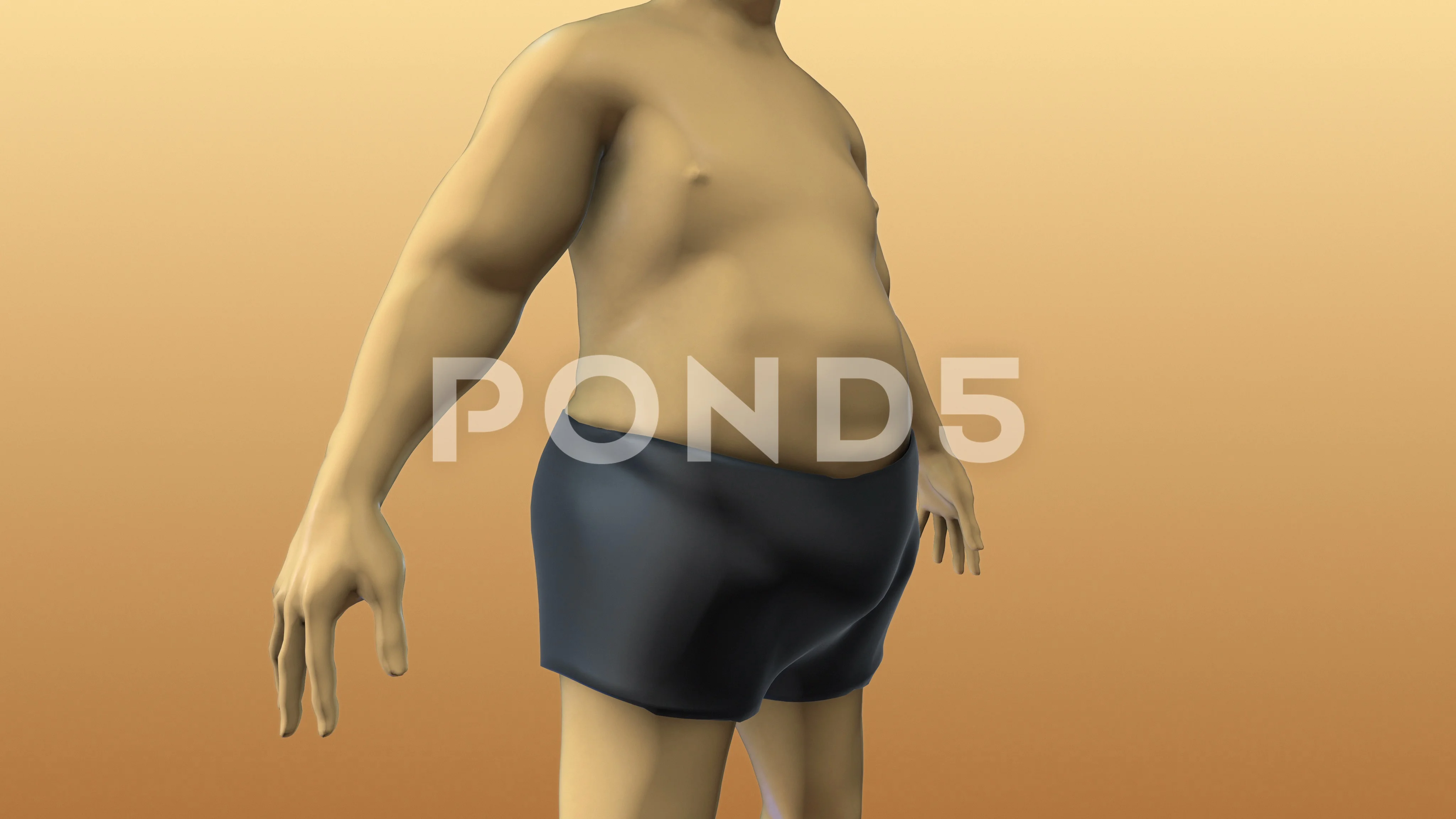 Weight Loss Animation Fat to Fit Body Tr... | Stock Video | Pond5