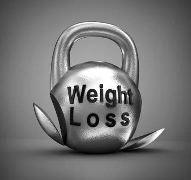 Weight loss concept over white Stock Illustration