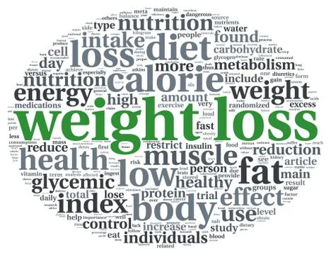 Weight loss  concept in tag cloudcloud Stock Illustration