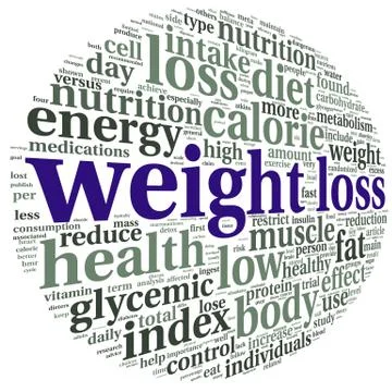 Weight loss  concept in tag cloudcloud Stock Illustration