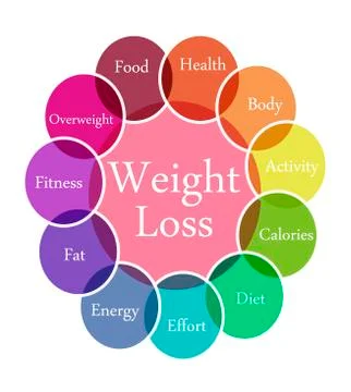 Weight loss illustration Stock Illustration