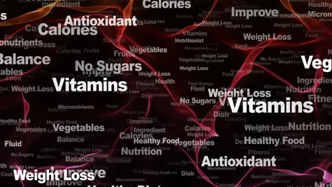 WEIGHT-LOSS Keywords Animation, Background, Loop Stock Footage 220066094