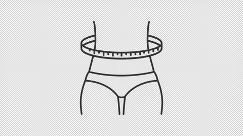Weight loss line animation Stock Footage 314036101