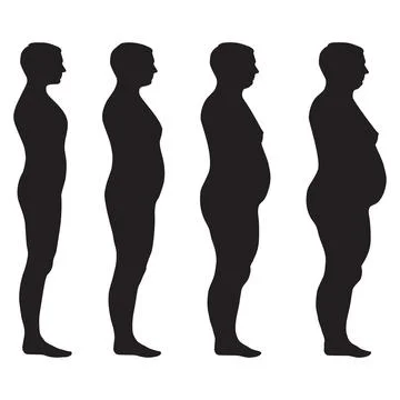 Weight loss, man Stock Illustration