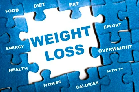 Weight loss puzzle Stock Illustration