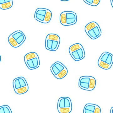 Weight lost vector seamless pattern color Stock Illustration