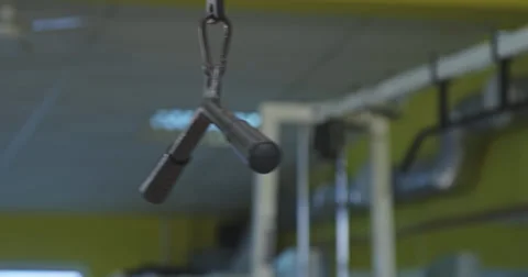 Weight machine at gym Stock Footage 38730854