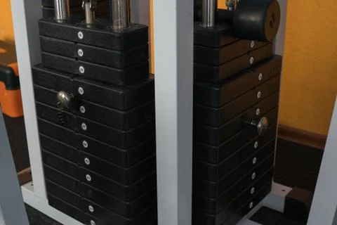 Weight machine at the gym. Stock Photos