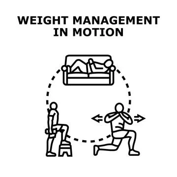 Weight management journey from sedentary to active lifestyle Ilustración de archivo