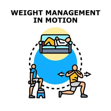 Weight management journey from sedentary to active lifestyle Ilustración de archivo