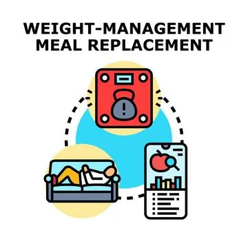 Weight management meal replacement concept design 스톡 일러스트