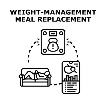 Weight management meal replacement concept design 스톡 일러스트