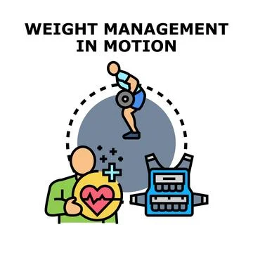 Weight management in motion concept vector illustration Ilustración de archivo