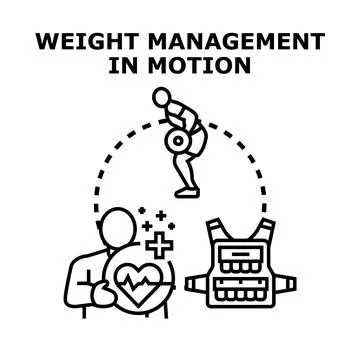 Weight management in motion concept vector illustration Ilustración de archivo