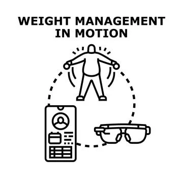 Weight management program using digital health technology Stock Illustration