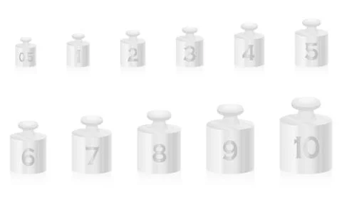 Weight Masses Silver Scale Stock Illustration