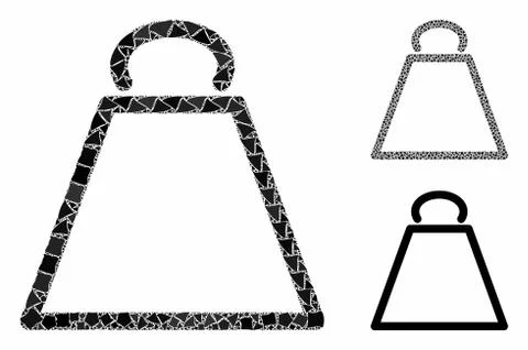 Weight Mosaic Icon of Inequal Elements Illustrazione stock