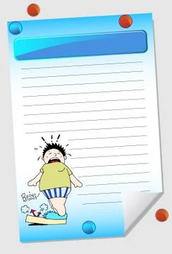 Weight notepad Stock Illustration
