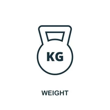 Weight outline icon. Simple element illustration. Weight icon in outline style Stock Illustration