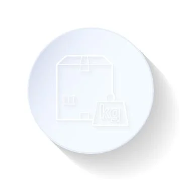 Weight of packing thin lines icon Stock Illustration