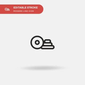 Weight Plates Simple vector icon. Illustration symbol design template for web Stock Illustration