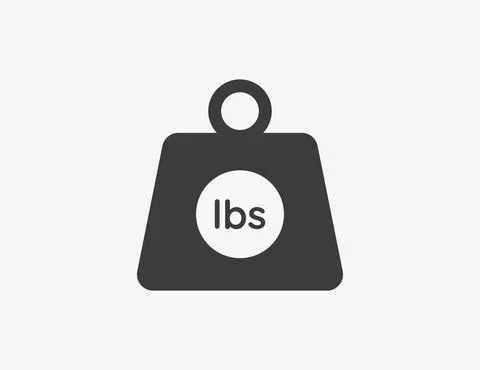 Weight in pounds vector icon on white background Stock Illustration