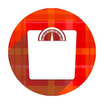 Weight red flat icon isolated. Stock-Illustration