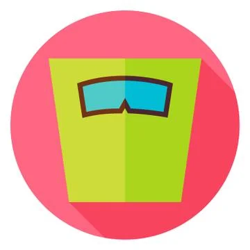 Weight Scale Circle Icon Stock Illustration