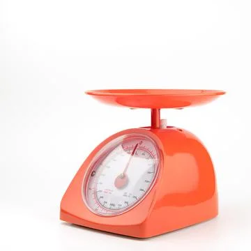 Weight scale with clipping path Stock Photos